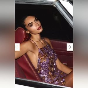 Anthropologie Purple and Gold Dress